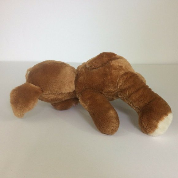 Build A Bear Brown Puppy Dog Plush 15" Stuffed Animal White Eye Patch Tongue Out - Picture 6 of 11